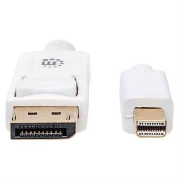 Cable Manhattan Mini DisplayPort M-M para Monitor 2m Color Blanco