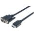 Cable Manhattan HDMI-M a DVI-D-M Enlace Dual 3m Color Negro