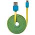 Cable Manhattan Plano Alta Velocidad Micro-B USB 1.8m Color Azul-Amarillo