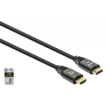 Cable Manhattan HDMI Certificado Ultra Alta Velocidad 8K a 60Hz/4K a 120Hz C/Ethernet 3m Color Negro