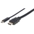 Cable Manhattan Adaptador USB-C a HDMI 4K Salida 1m Color Negro