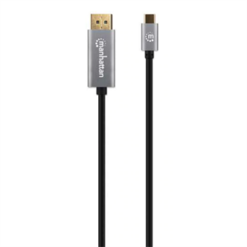 Cable Manhattan Adaptador USB-C a DisplayPort-M 8K a 60Hz 2m Color Negro