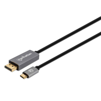 Cable Manhattan Adaptador USB-C a DisplayPort-M 8K a 60Hz 2m Color Negro