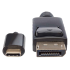 Cable Manhattan Adaptador USB-C a DisplayPort 4K a 60Hz 2m Color Negro