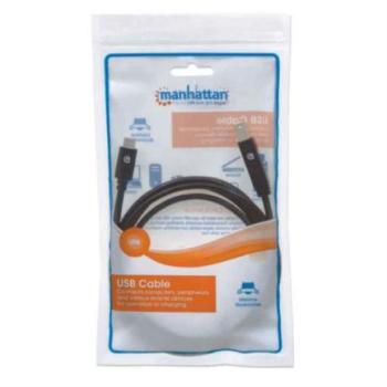 Cable Manhattan Dispositivos USB-C 3.1 Súper Velocidad 2m Color Negro