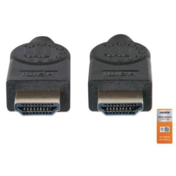 Cable Manhattan HDMI Alta Velocidad con Canal Ethernet Premium 5m Color Negro