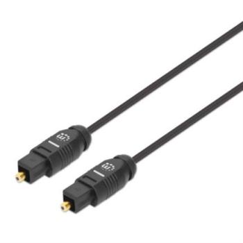 Cable Manhattan Audio Digital Óptico Toslink M-M 1m Color Negro