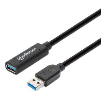 Cable MANHATTAN USB V3.2 Ext. Tipo A 10.0M Negro 5Gbps