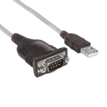 Convertidor USB Manhattan a Serial DB9 0.4m Chip FTDI FT232