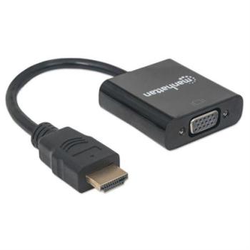 Convertidor Manhattan Video HDMI a SVGA Bolsa Color Negro