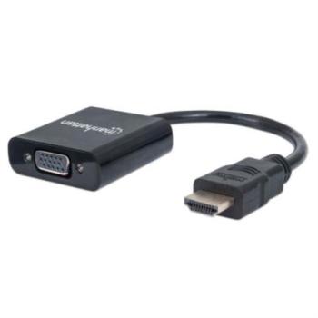Convertidor Video Manhattan HDMI a VGA Color Negro