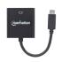 Convertidor Manhattan Video USB-C 3.1 a VGA-H Color Negro