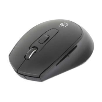 Mouse Manhattan Optico Inalambrico 6 botones 2.4G Negro