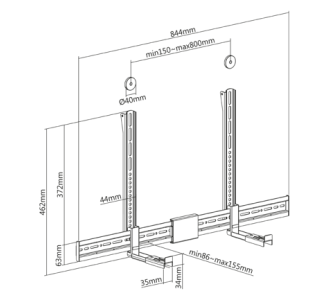 Soporte Manhattan Universal para barra de sonido