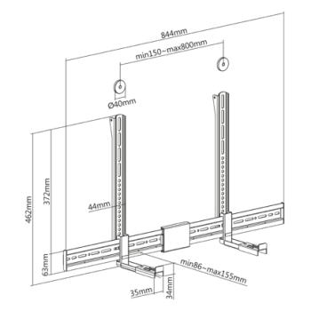 Soporte Manhattan Universal para barra de sonido