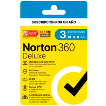 Licencia Antivirus Norton 360 Deluxe 1 Año 3 Dispositivos 21443383