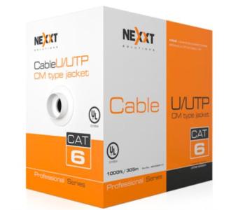 CABLE NEXXT SOLUTIONS Nexxt Professional Cat6 UTP 4P 24AWG CM 305m Gris