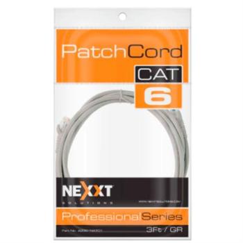 Cable de Conexión Red Nexxt Solutions Cat6 0.91m UTP Multifilar con Revestimiento Tipo CM Color Gris