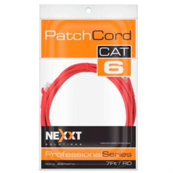 Cable de Conexión Red Nexxt Solutions Cat6 2.3m UTP Multifilar con Revestimiento Tipo CM Color Rojo