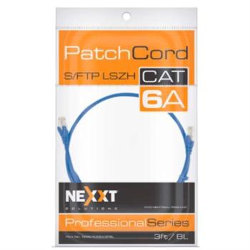 Cable de Conexion Nexxt Solutions S/FTP Cat6A 90 cm LSZH Azul