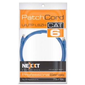 Cable de Conexion Nexxt Solutions U/UTP Cat6A 2 10 Mts LSZH (Compuesto sin Halogeno de Baja Toxicidad) Azul