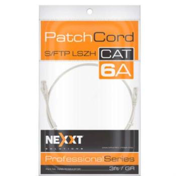 Cable de Conexion Nexxt Solutions S/FTPCat6A 90 cm LSZH Gris