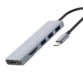 Hub Nextep USB-C 6 en 1 USB 3.0/HDMI/4K Lector SD-TF