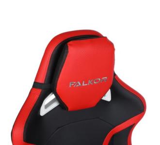 Silla Gamer Nextep Ergonomica Falkor Masaje Lumbar y Reposa Pies Color Rojo/Negro