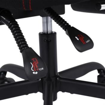 Silla Gamer Nextep Ergonomica Falkor Masaje Lumbar y Reposa Pies Color Rojo/Negro