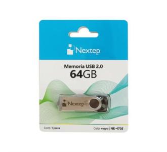 Memoria USB 2.0 Nextep Twist 64GB Negro