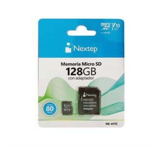 Memoria Micro SD Nextep 128GB Clase 10 UHS U1 c/Adaptador