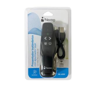 Presentador Inalambrico Recargable Nextep con Apuntador Laser Luz Verde para Pantallas LED
