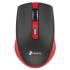 Mouse Nextep Inalámbrico Recargable Switch Encendido 1600 dpi Color Negro-Rojo
