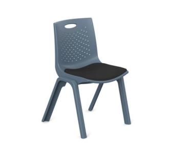 Silla de Visitas/Comedor Nextep Fibra Alta Resistencia Acojinada Apilable Gris Obscuro
