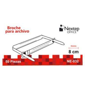 Broche Nextep Archivo No.8 cm C/50 Pzas