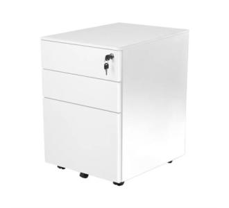 Archivero Metalico Movil Nextep de Pedestal 3 con Cerradura Ensamblado Blanco