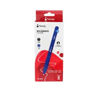 Boligrafo Nextep Flicker 0.7mm Azul C/6
