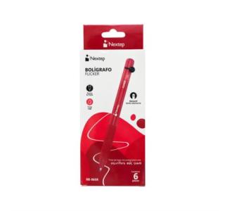 Boligrafo Nextep Flicker 0.7mm Rojo C/6