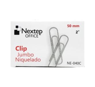 Clip Nextep Jumbo Niquelado 50mm 100 Clips
