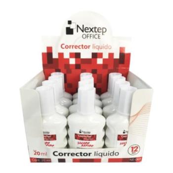 Corrector Líquido Nextep Botella 20ml C/12 Piezas