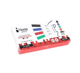 Marcadores Nextep para Pizarron Blanco Economico Juego 4 Colores Punta Fina Redonda 2.5mm