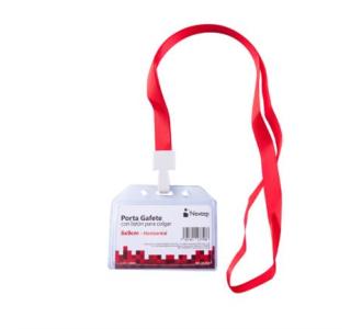 Porta Gafete Horizontal Nextep 6x9cm con Liston para Colgar C/12