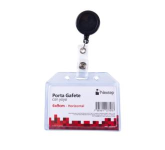 Porta Gafete Horizontal Nextep 6x9cm con Yoyo C/12