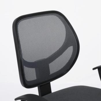 Silla Secretarial Nextep de Altura Ajustable Tela Gris Base Giratoria