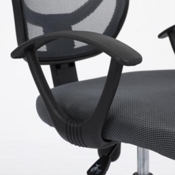 Silla Secretarial Nextep de Altura Ajustable Tela Gris Base Giratoria