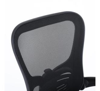 Silla Ejecutiva Nextep de Altura y Descansabrazos Ajustable Tela/Malla Negro y Base Giratoria