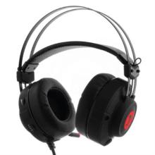 Audífonos Gamer Alámbricos Primus Arcus 150T Diadema de Metal Micrófono Retráctil Cancelación de Ruido USB Color Negro