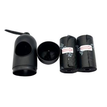 Dispensador de Bolsas para Desechos de Mascotas Pepet  con Gancho  2 Rollos  30 Bolsas  Negro
