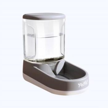 Dispensador de Agua para Mascotas Pepet  Automático  Libre de BPA  Transparente y Gris Claro  3.8 L