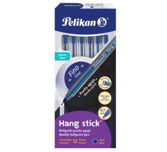 Boligrafo Pelikan Hang Stick Punto Fino 0.7MM Color Azul C/12